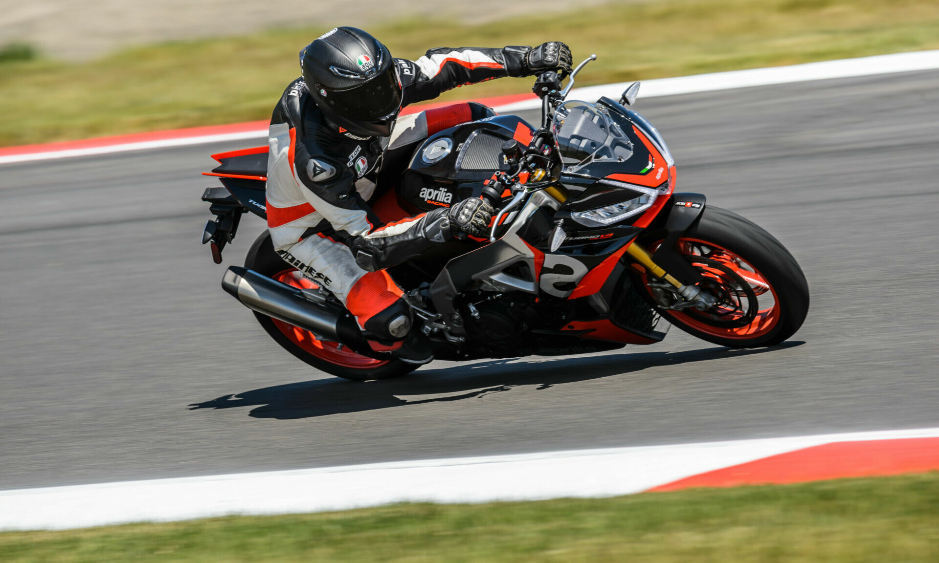 A rider at a previous Aprilia Racers Days track event. Photo courtesy Aprilia.