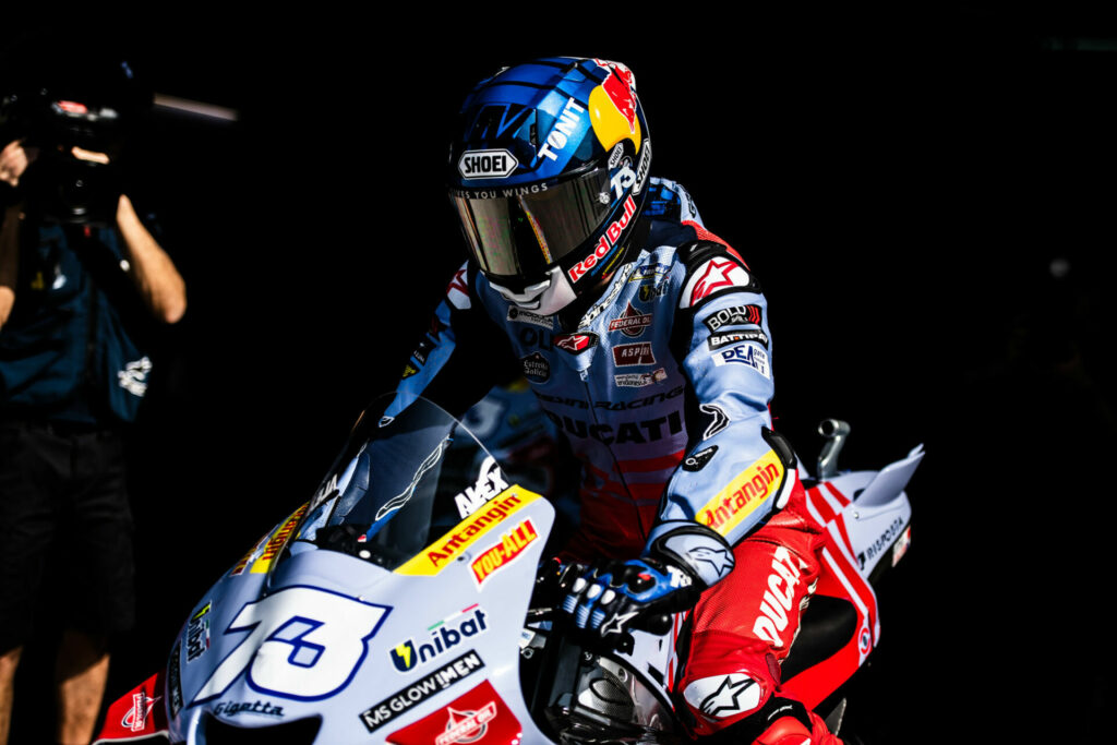 Alex Marquez (73). Photo courtesy Gresini Racing.