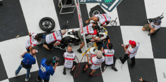 The second annual MotoAmerica Pit Stop Challenge will again take place in Daytona International Speedway's Victory Lane the day prior to the Daytona 200 Photo by Brian J. Nelson, courtesy MotoAmerica.