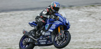 Jake Gagne (1) in action at Buttonwillow Raceway Park. Photo by Brian J. Nelson.