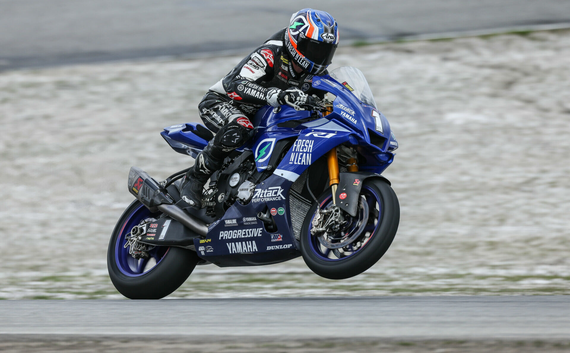 Jake Gagne (1) in action at Buttonwillow Raceway Park. Photo by Brian J. Nelson.