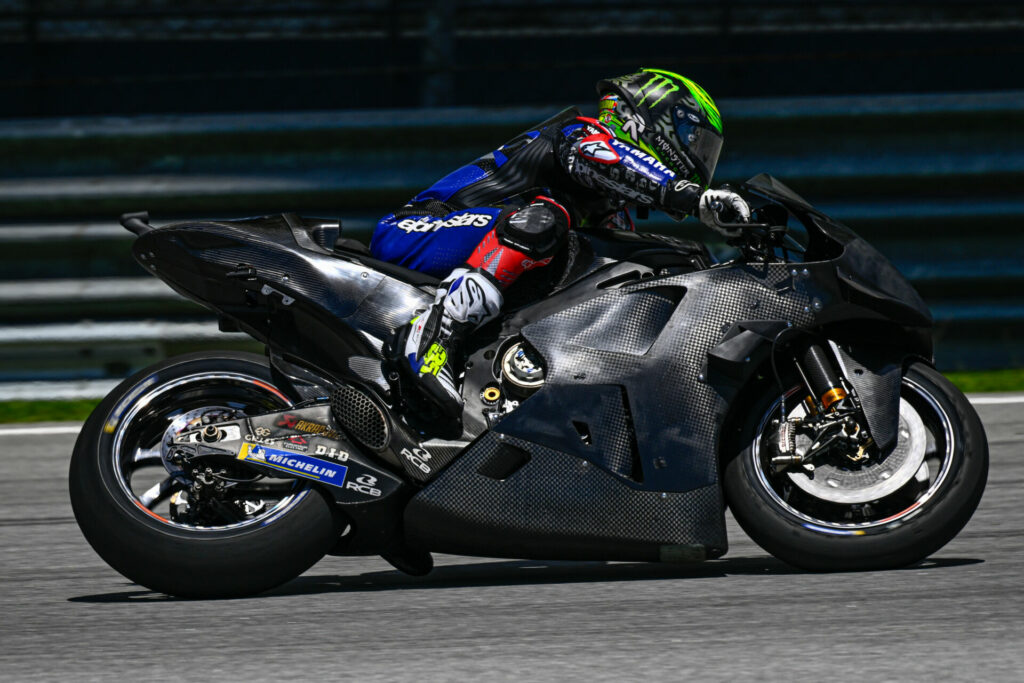 Yamaha test rider Cal Crutchlow rode on all three days of the test. Photo courtesy Dorna.