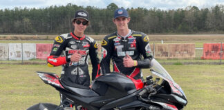 Gus Rodio (left) and Ben Gloddy (right) will race Rodio Racing Powered by Robem Engineering Aprilias in MotoAmerica Twins Cup. Photo courtesy Rodio Racing Powered by Robem Engineering.