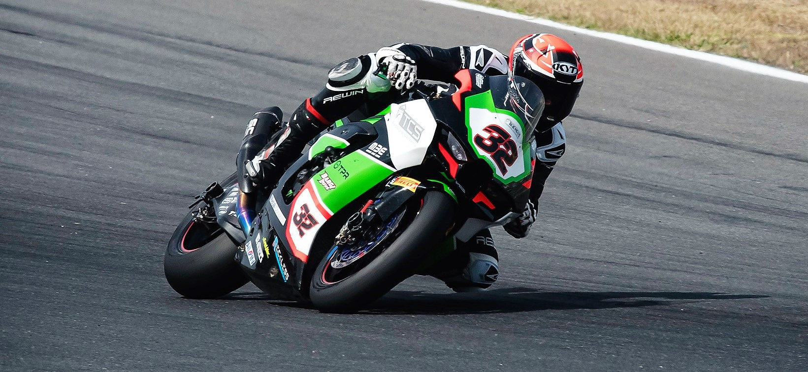 Isaac Vinales (32) on a Team Pedercini Kawasaki at Estoril in 2022. Photo courtesy Team Pedercini Racing.
