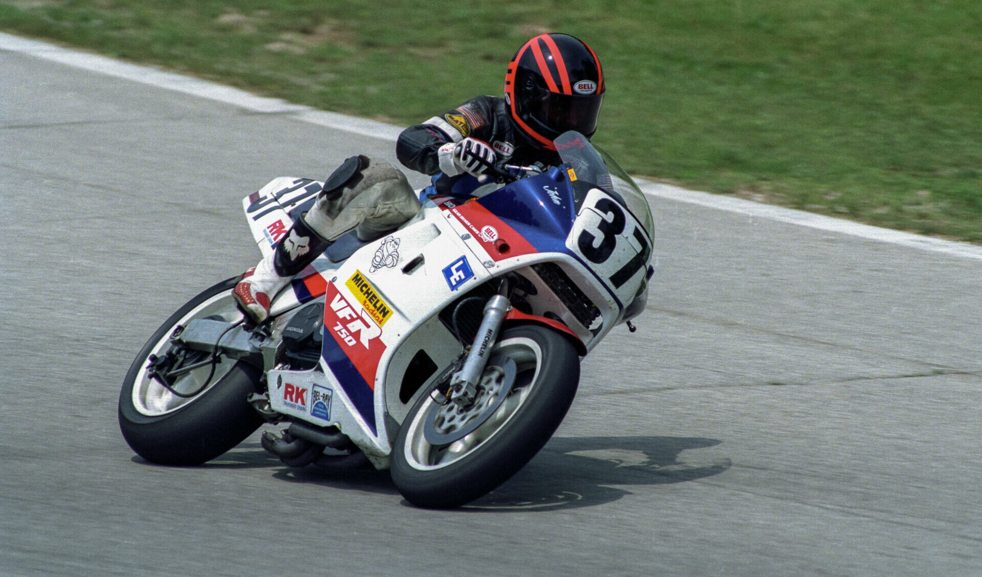 John Ashmead (37) back in the day on his Honda VFR750 Superbike. Photo by Brian J. Nelson.