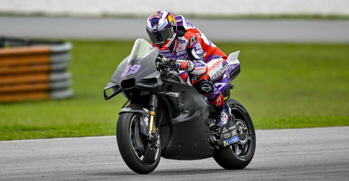Jorge Martin (89), as seen during one of the brief dry periods on Saturday at Sepang. Photo courtesy Dorna.