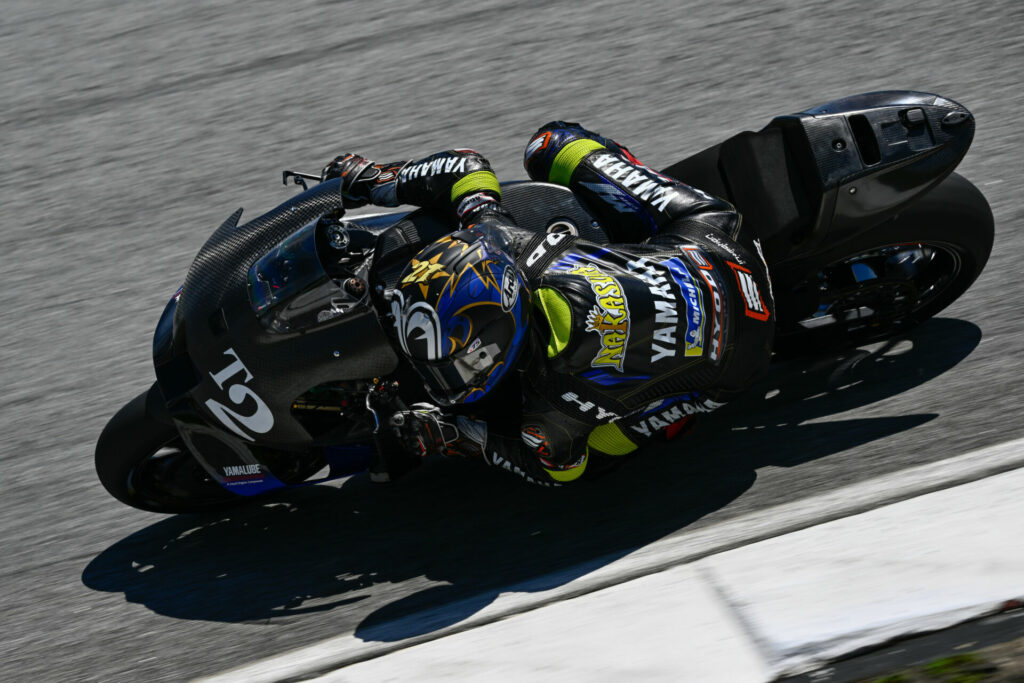 Yamaha test rider Katsuyuki Nakasuga (T2) joined Crutchlow on Day Three. Photo courtesy Dorna.