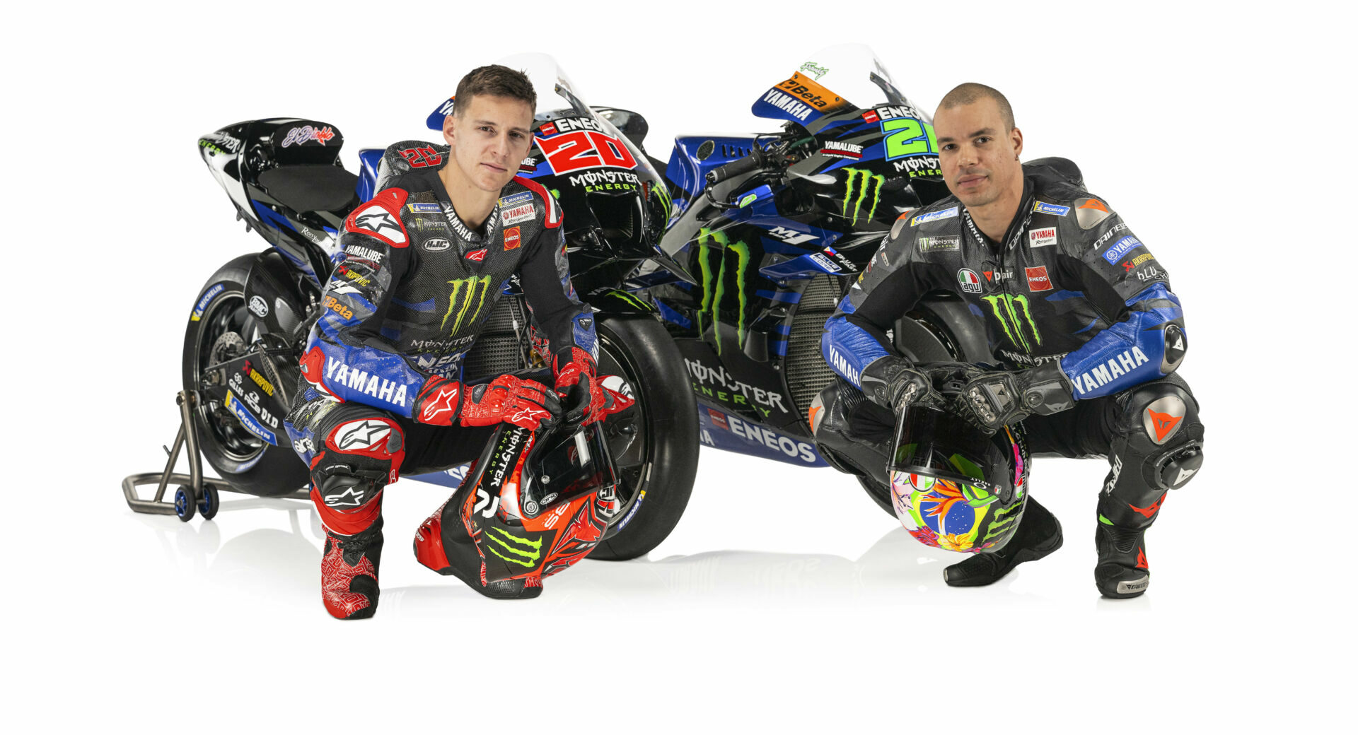 Monster Energy Yamaha's Fabio Quartararo (left) and Franco Morbidelli (right). Photo courtesy Monster Energy Yamaha.