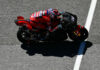 Ducati test rider Michele Pirro (51) tucked in on a Desmosedici GP23 at Sepang. Photo courtesy Dorna.