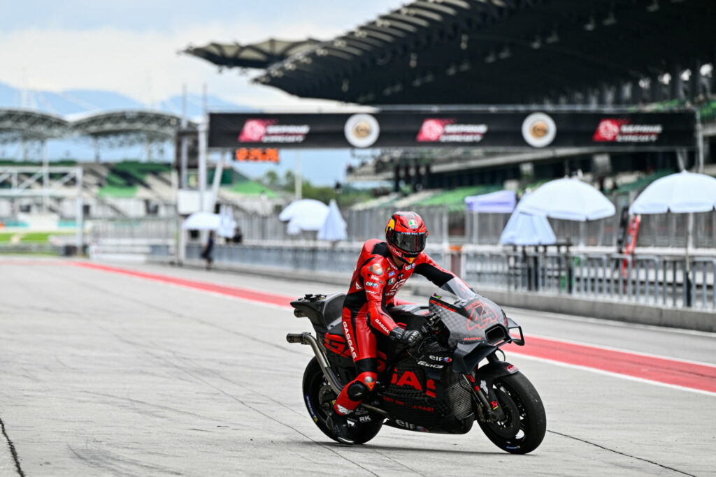 Pol Espargaro (44) was positive once more, and smashed in a top lap time. Photo courtesy Dorna.