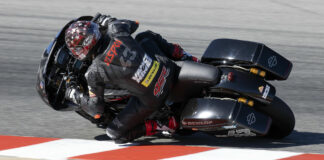 James Rispoli (43) on a Vance & Hines Harley-Davidson. Photo courtesy Vance & Hines.