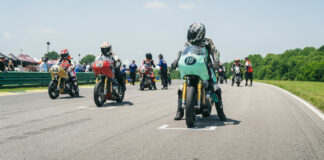 The Royal Enfield BUILD. TRAIN. RACE. road race grid at VIR in 2022. Photo courtesy Royal Enfield North America.