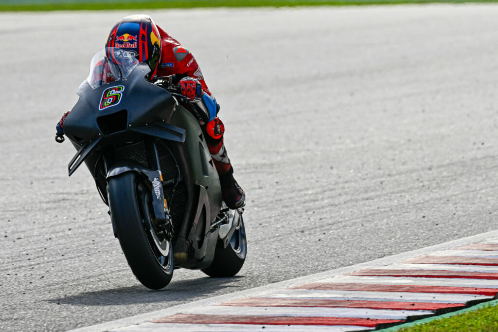 Stefan Bradl (6) worked on aerodynamic packages on the Honda RC213V. Photo courtesy Dorna.