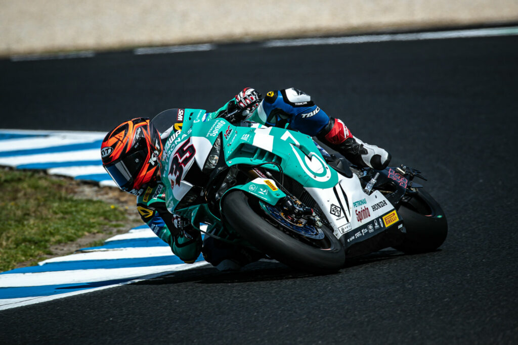 Hafizh Syahrin (35). Photo courtesy PETRONAS MIE Honda Racing Team.