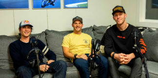 Pipe Dreams Podcast hosts James Rispoli (center) and Corey Alexander (right) with guest Joe Roberts (left). Photo courtesy Pipe Dreams Podcast.