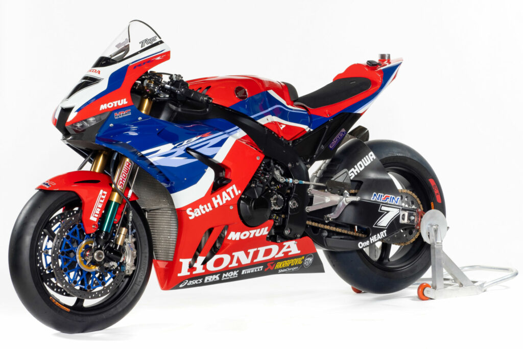 Iker Lecuona's CBR1000RR-R Fireblade SP racebike. Photo courtesy Team HRC.