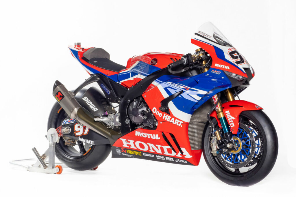 Xavi Vierge's CBR1000RR-R Fireblade SP racebike. Photo courtesy Team HRC.