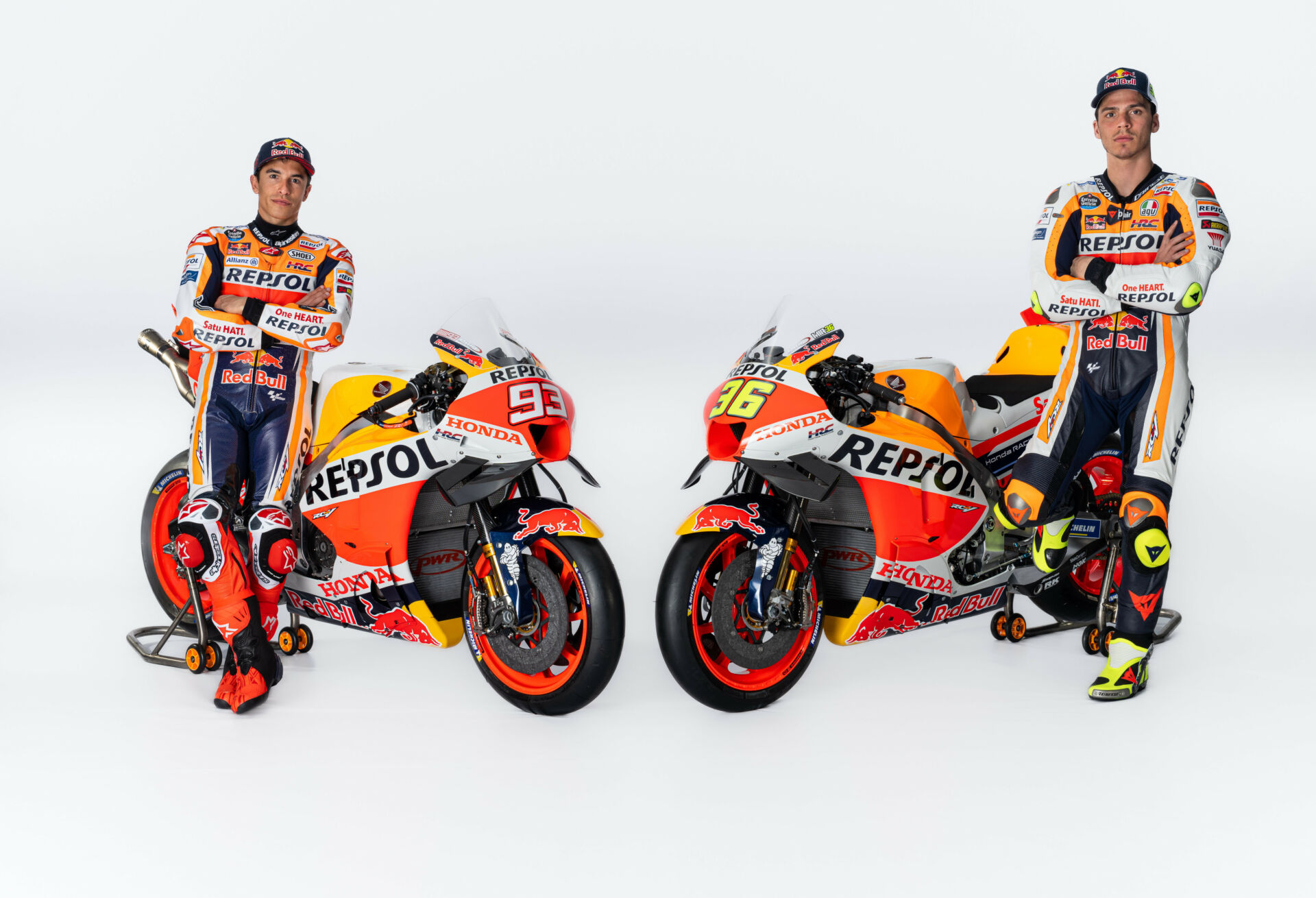 Repsol Honda's Marc Marquez (left) and Joan Mir (right). Photo courtesy Repsol Honda.