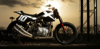 The Royal Enfield Twins FT flat track racebike. Photo courtesy Royal Enfield North America.