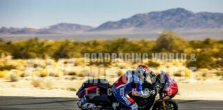 Heavy Intensity: Chris Ulrich, test-riding the Indian Challenger Bagger on the racetrack at Chuckwalla Valley Raceway: "Baggers are extreme bikes with extreme dimensions, and the Indian is no exception."