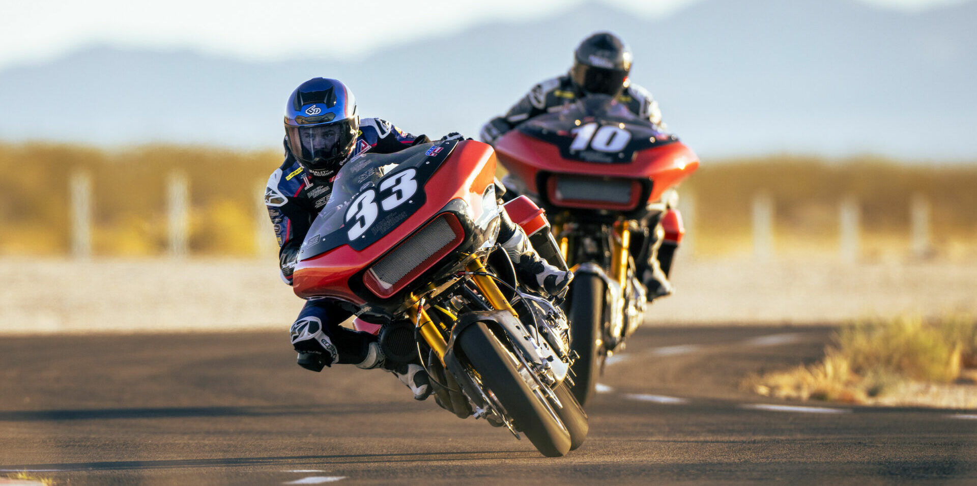 Brothers Kyle Wyman (33) and Travis Wyman (10) will ride for the factory Harley-Davidson Screamin' Eagle team in the 2023 MotoAmerica Mission King Of The Baggers Championship. Photo courtesy Harley-Davidson.