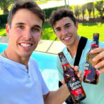 Estrella Galicia-sponsored MotoGP racers Marc Marquez (right) and Alex Marquez (left). Photo courtesy Marc Marquez.