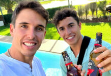 Estrella Galicia-sponsored MotoGP racers Marc Marquez (right) and Alex Marquez (left). Photo courtesy Marc Marquez.