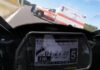 An ambulance crossing the front straightaway during a race March 19 at Roebling Road Raceway, as seen from the on-board camera on Daniel Alexander's motorcycle.