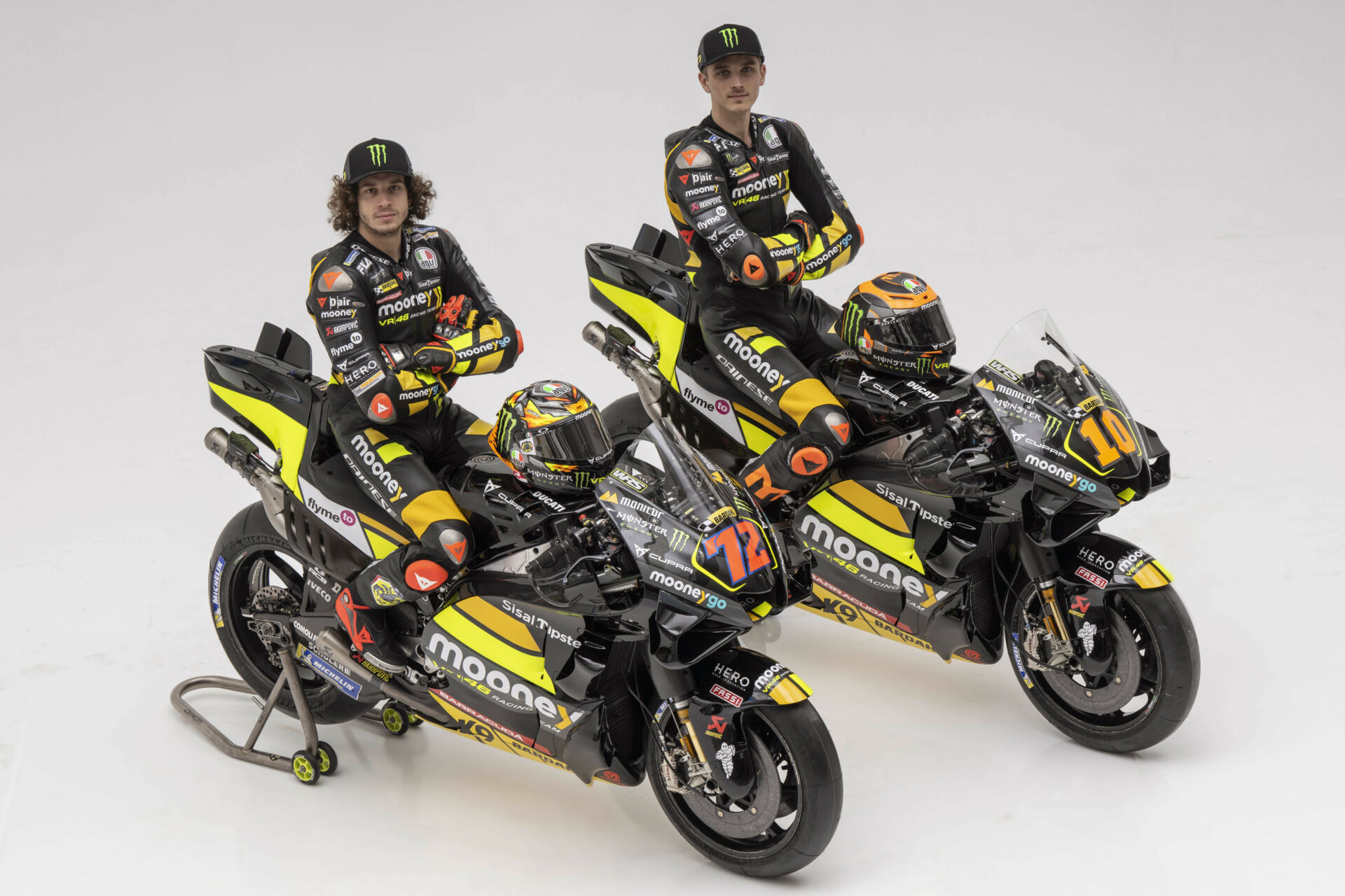 Mooney VR46 Racing Team's Marco Bezzecchi (left) and Luca Marini (right). Photo courtesy Mooney VR46 Racing Team.