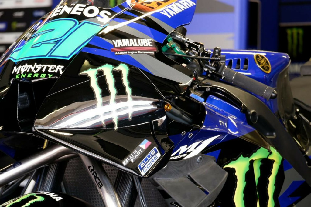 A close-up of a new fairing on Franco Morbidelli's Monster Energy Yamaha YZR-M1. Photo courtesy Dorna.