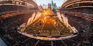 Lumen Field brought clear skies and intense racing to the Seattle race fans. Photo courtesy Feld Motor Sports, Inc.