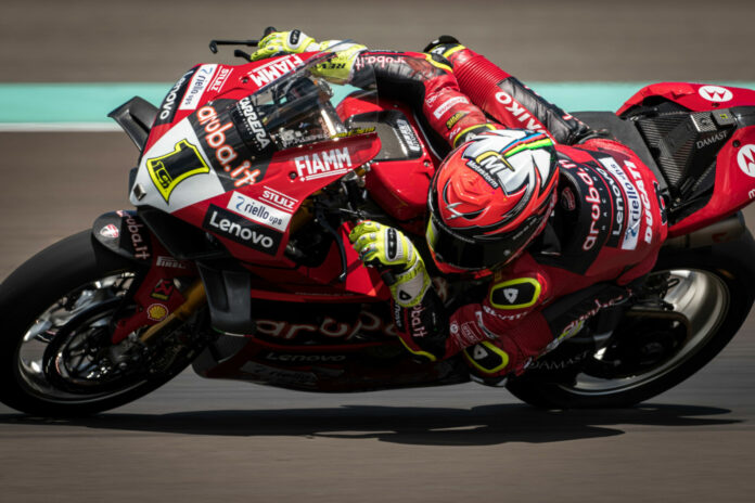 Alvaro Bautista (1). Photo courtesy Ducati. Alvaro Bautista (1). Photo courtesy Ducati.