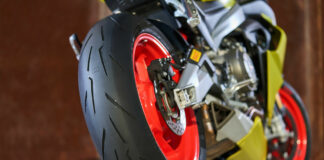 A Pirelli Diablo Rosso IV Corsa rear tire. Photo courtesy Pirelli.