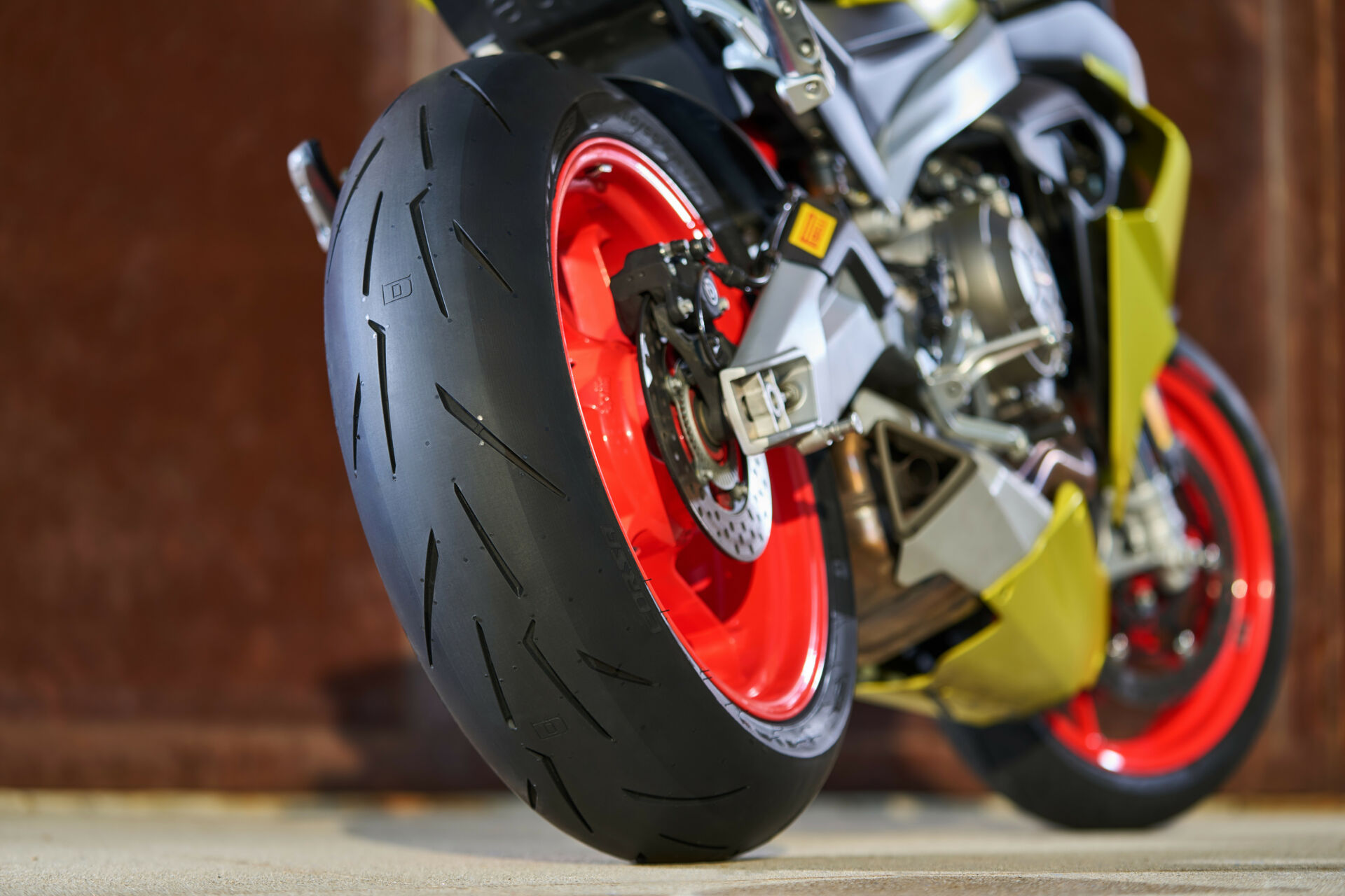 A Pirelli Diablo Rosso IV Corsa rear tire. Photo courtesy Pirelli.