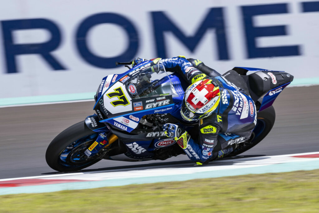 Dominique Aegerter (77). Photo courtesy Yamaha.