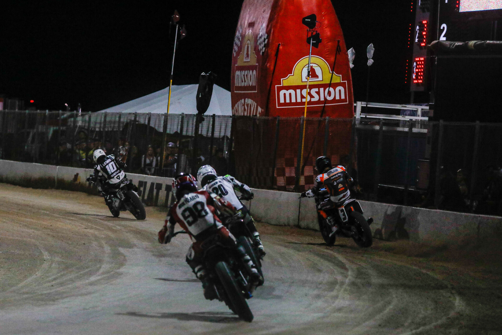 Action from the Daytona Short Track. Photo by Scott Hunter, courtesy AFT.