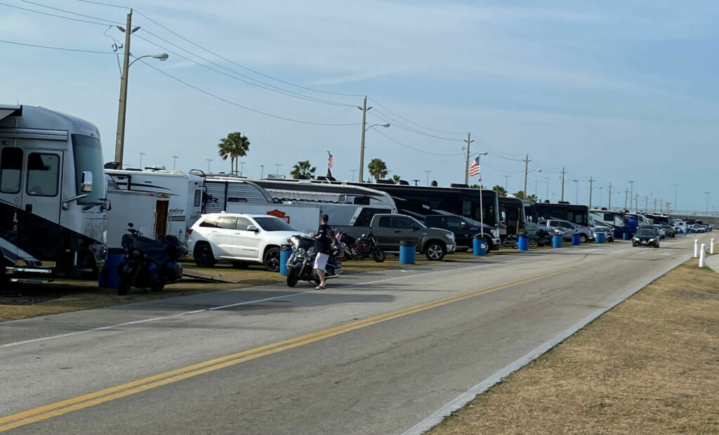 The RV camping spots along Lake Lloyd also appear to be sold out. Photo by David Swarts.