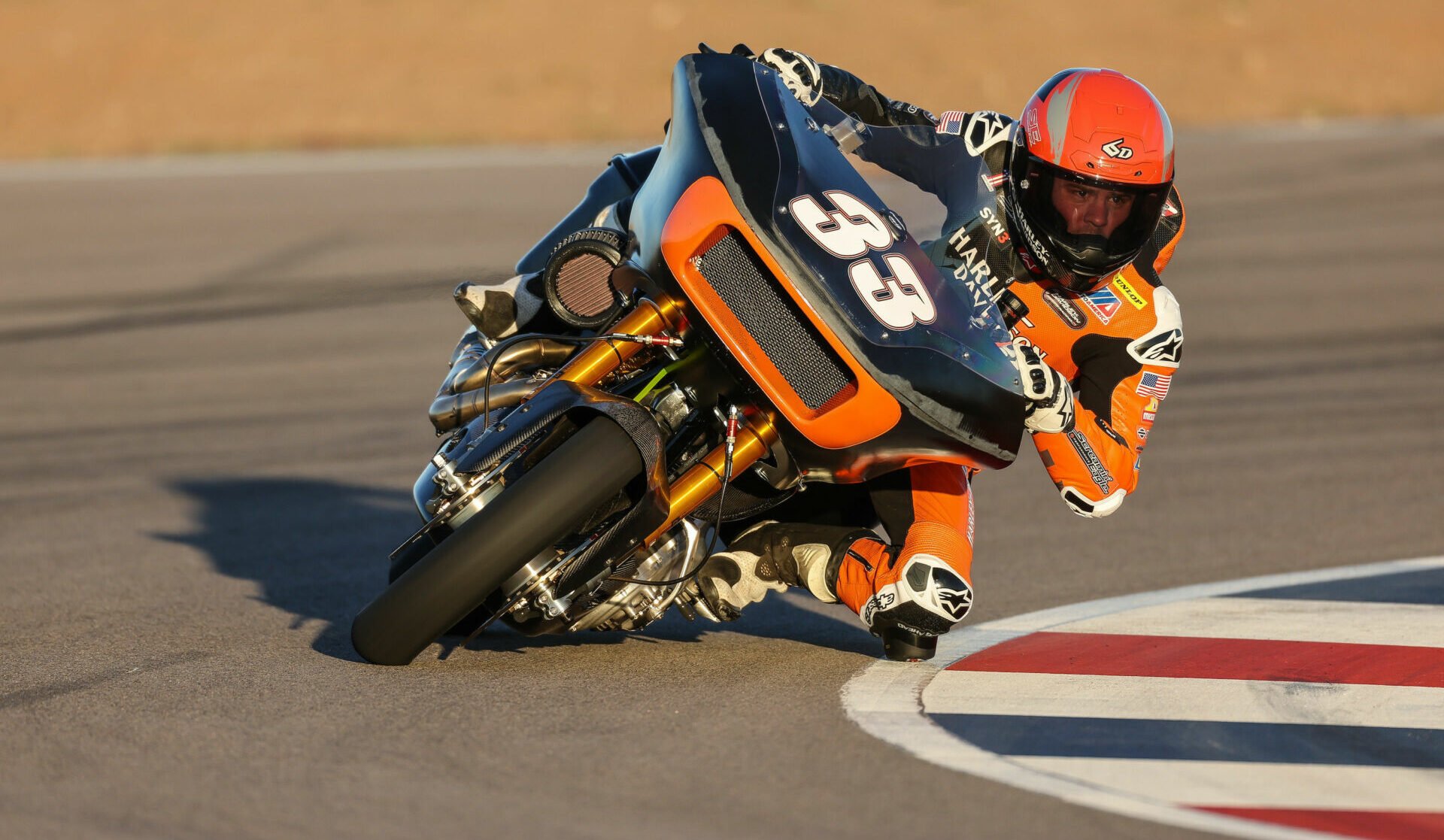 Kyle Wyman (33), the 2021 MotoAmerica King Of The Baggers Champion. Photo courtesy Harley-Davidson.