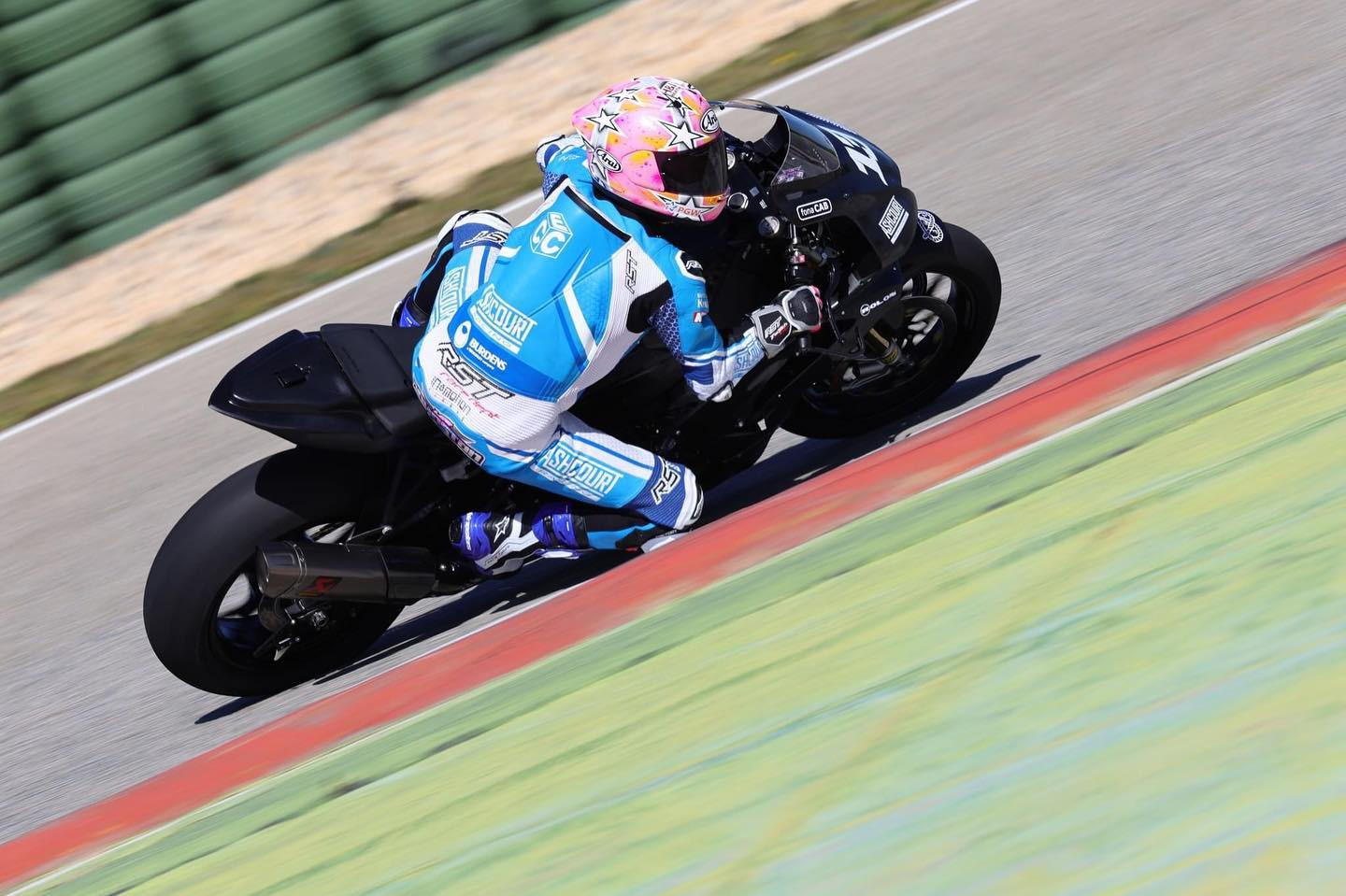 Lee Johnston (13) testing his new Honda CBR1000RR-R Fireblade SP in Spain. Photo courtesy Lee Johnston Racing.