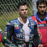 Miguel Oliveira, after getting taken out by Marc Marquez. Photo courtesy RNF MotoGP Team.