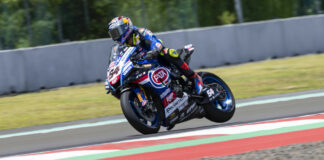 Toprak Razgatlioglu (54) in action on his Pata Yamaha YZF-R1 in Indonesia. Photo courtesy Yamaha.