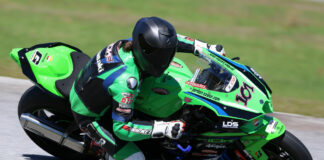 Jordan Szoke (101) was fastest after the first day of Bridgestone CSBK testing at Jennings GP. Testing continues on Wednesday at the Florida circuit. Photo by Rob O'Brien, courtesy CSBK.