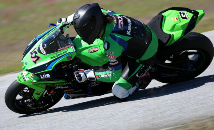 Jordan Szoke (101) has returned to CSBK, setting the overall best lap time of the two-day Bridgestone Winter Tire Test at Jennings GP. Photo by Rob O'Brien, courtesy CSBK.