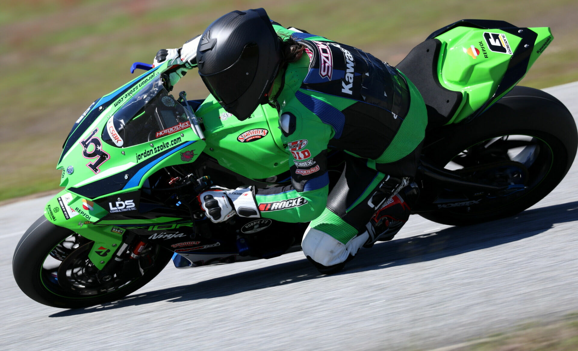 Jordan Szoke (101) has returned to CSBK, setting the overall best lap time of the two-day Bridgestone Winter Tire Test at Jennings GP. Photo by Rob O'Brien, courtesy CSBK.