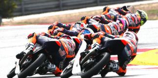 Red Bull MotoGP Rookies Cup participants testing at Algarve International Circuit, in Portugal. Photo courtesy Red Bull.