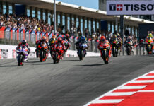 The start of the MotoGP Sprint race Saturday in Portugal. Photo courtesy Dorna.