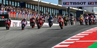 The start of the MotoGP Sprint race Saturday in Portugal. Photo courtesy Dorna.