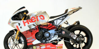 A HERO-sponsored EBR 1190 RS World Superbike racebike. Photo courtesy NCCR.