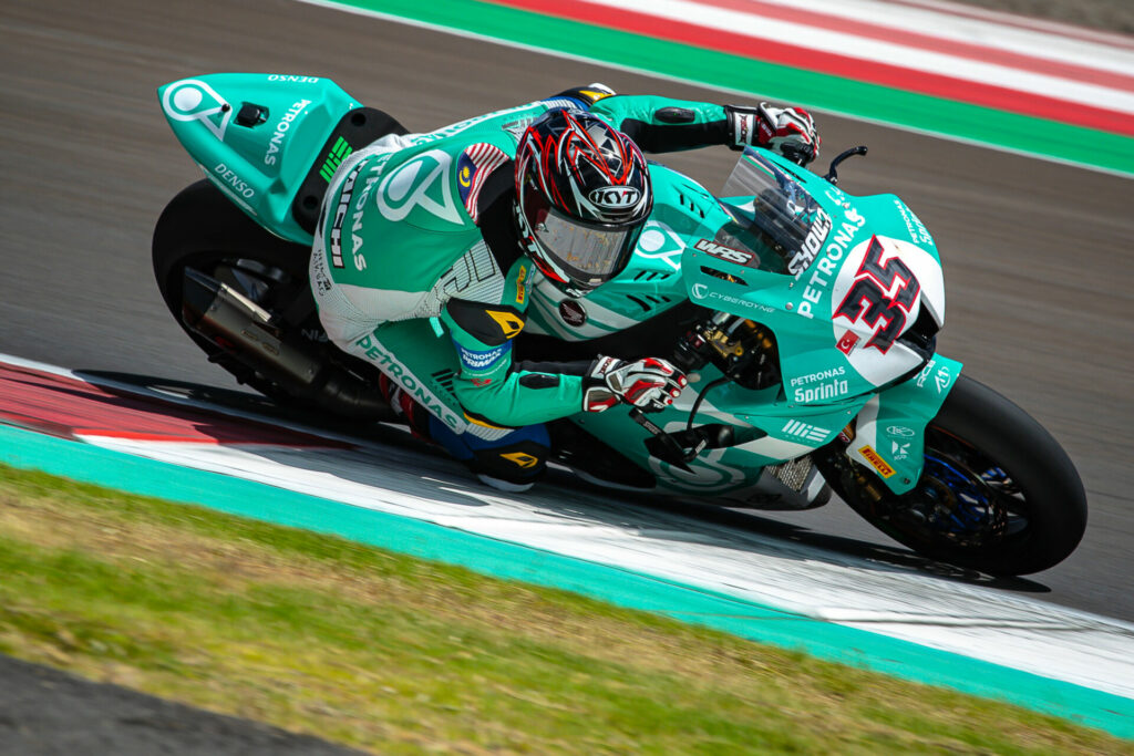 Hafizh Syahrin (35). Photo courtesy PETRONAS MIE Honda Racing Team.