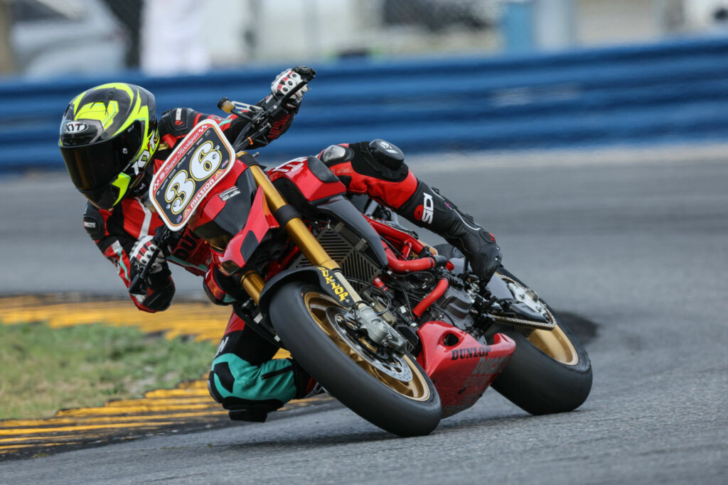 Mallory Dobbs (36) . Photo by Brian J. Nelson, courtesy CW Moto Racing.